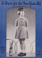 vintage girls dress knitting pattern 1930s