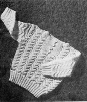 vintage baby jumper knitting pattern from 1940s