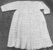 vintage baby layette carry coat from 1940s knitting pattern