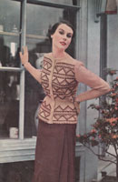 vintage ladiers fair isle long line jacket 1949