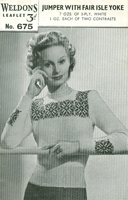 vintage fair isle ladies knitting pattern