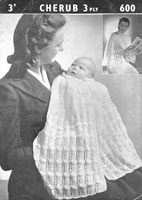 vintage baby cape knitting pattern from 1940s