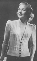 vintage knitting pattern for ladies twin set