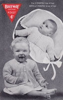 vintage baby knitting pattern matinee jacket cardigan 1940s bestway a2437