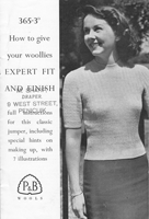 vintage ladies jumper knitting pattern 1940s