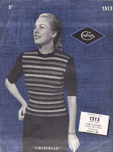 Vintage Ladies Fair Isle knitting patterns available from Fab40s.co.uk