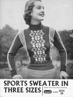 vintage ladies fair isle knitting patterns