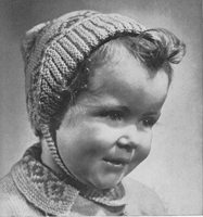vintage fair isle hat beret set knitting pattern 1940s