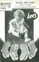 vintage babies sock knitting pattern