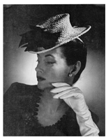 vintage ladies hat crochet pattern from 1945