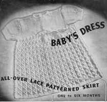 vintage baby dress knitting pattern 1940s