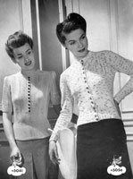 vintage ladies jumper knitting pattern from 1940s