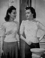 vintage ladies jumper knitting pattern from 1940s