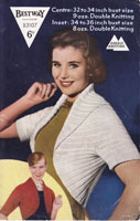 Fabulous vintage knitting pattern for ladies bolero or shoulder shrug as they are now known