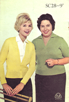 vintage ladies twin set knitting pattern