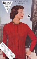 Great ladies vintage knitting pattern rib cardigan