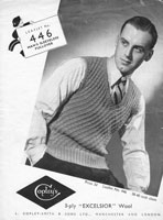 vintage mens jumper knitting pattern 1930s