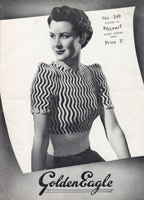 vintage ladies golden eagle knitting pattern 549 