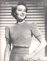 ladies wartime jumper knitting pattern patons 3800