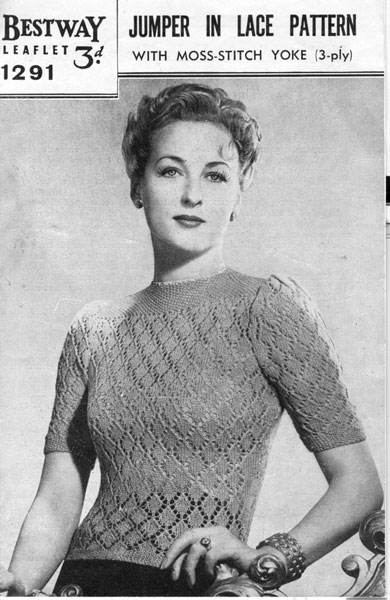 Vintage Ladies knitting patterns available from Fab40s.co.uk
