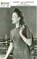 vintage ladies cardigan knitting pattern