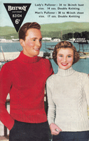 vintage ladies and mens aran pattern