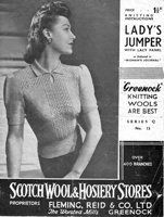 vintage ladies jumper knitting pattern 1930s