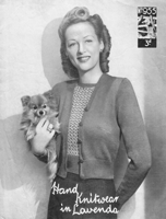 vintage ladies twin set knitting pattern from 1940s