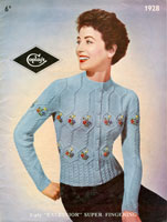 Tyrolean style cardigan knitting pattern