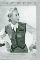 vintage waist coat pattern