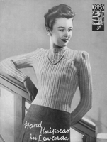 vintage ladies jumper knitting pattern 1930s