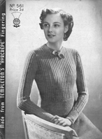 vintage ladies jumper knitting pattern 1930s