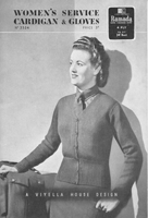 vinage ladies wartime service cardigan knitting pattern 1940s