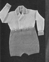 vintage buster suit knitting pattern from 1940s