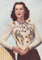 ladies jumper knitting pattern from 1940s