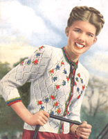 ladies knitting pattern 1950s