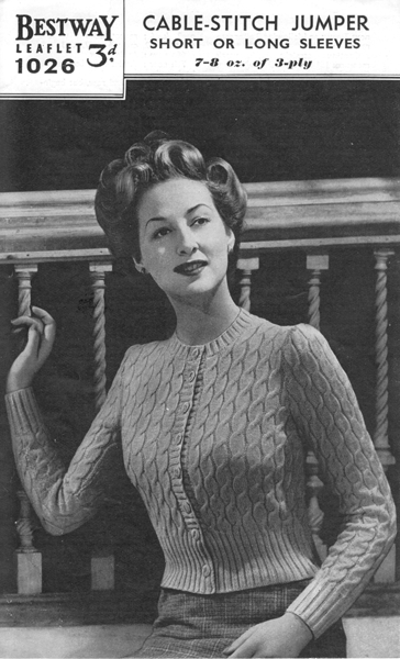 Vintage Ladies knitting patterns available from Fab40s.co.uk