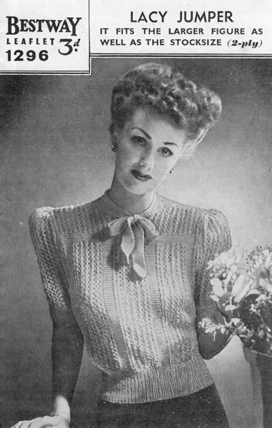 Vintage Ladies knitting patterns available from Fab40s.co.uk