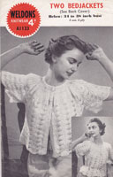 vintage ladies bed jacket knitting pattern 1940s