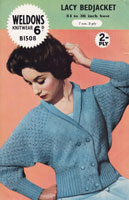 Great vintage ladies bed jacket knitting pattern