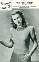 vintage fair isle knitting pattern