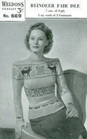 vintage fair isle knitting pattern