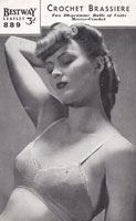 vintage ladies crochet pattern for bra 1940