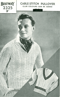 vintage mens knitting pattern