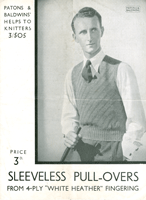 vintage mens knitting pattern