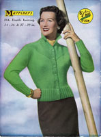 Great vintage ladies retro cardigan with flick collar