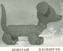 vintage knitted dog pattern